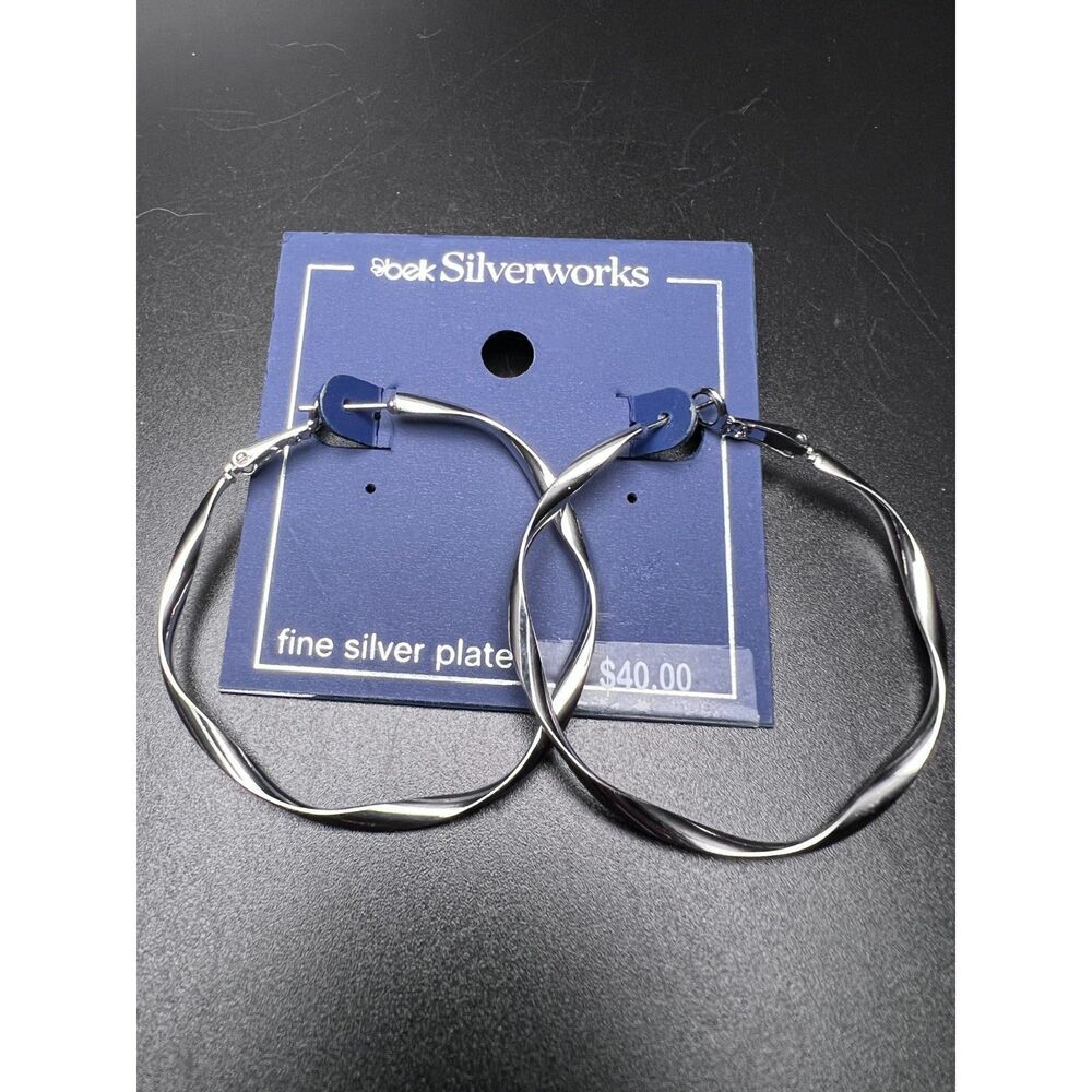 Large Silver Hoops